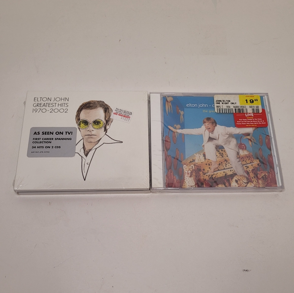 Elton John Greatest Hits 1970-2002 and One Night Only Greatest Hits CDs NEW SEAL